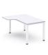 MESA DE OFICINA SERIE EXECUTIVE FORMA L IZQUIERDA 160X120 BLANCO/BLANCO ROCADA 2053AM04