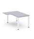 MESA DE OFICINA SERIE EXECUTIVE FORMA L IZQUIERDA 160X120 BLANCO/GRIS ROCADA 2053AM02