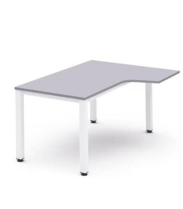 MESA DE OFICINA SERIE EXECUTIVE FORMA L DERECHA 180X120 BLANCO/GRIS ROCADA 2052AM02