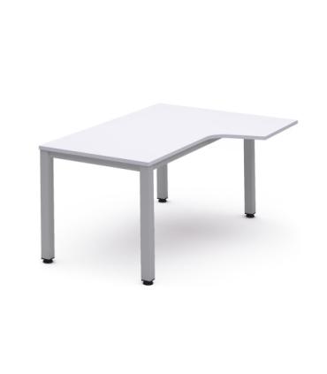 MESA DE OFICINA SERIE EXECUTIVE FORMA L DERECHA 180X120 GRIS / BLANCO ROCADA 2052AD04