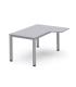 MESA DE OFICINA SERIE EXECUTIVE FORMA L DERECHA 180X120 GRIS / GRIS ROCADA 2052AD02