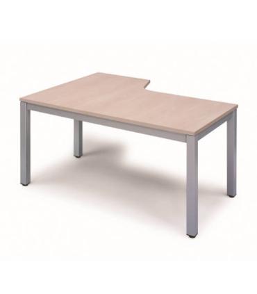 MESA DE OFICINA SERIE EXECUTIVE FORMA L DERECHA 180X120 GRIS / HAYA ROCADA 2052AD01