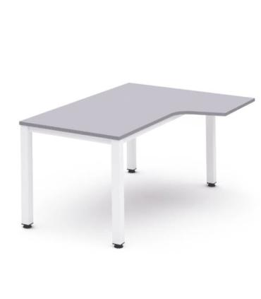 MESA DE OFICINA SERIE EXECUTIVE FORMA L DERECHA 160X120 BLANCO/GRIS ROCADA 2051AM02