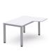 MESA DE OFICINA SERIE EXECUTIVE FORMA L DERECHA 160X120 GRIS / BLANCO ROCADA 2051AD04
