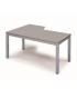 MESA DE OFICINA SERIE EXECUTIVE FORMA L DERECHA 160X120 GRIS / GRIS ROCADA 2051AD02