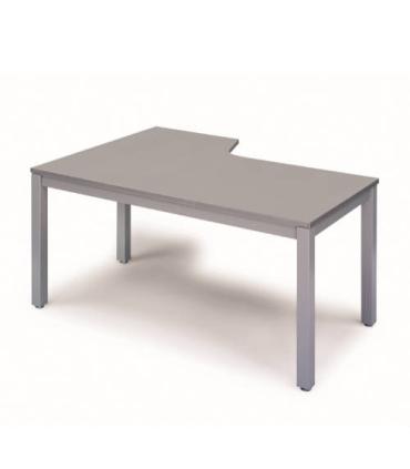 MESA DE OFICINA SERIE EXECUTIVE FORMA L DERECHA 160X120 GRIS / GRIS ROCADA 2051AD02