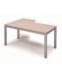 MESA DE OFICINA SERIE EXECUTIVE FORMA L DERECHA 160X120 GRIS / HAYA ROCADA 2051AD01