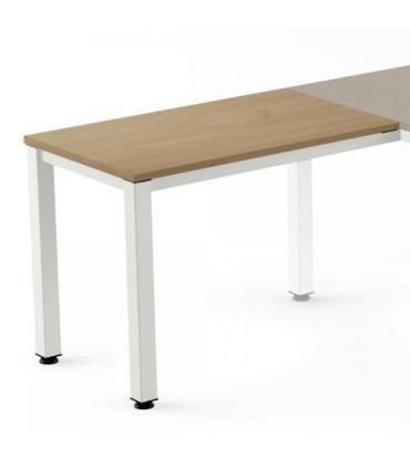 ALA PARA MESA SERIE EXECUTIVE 100X60 BLANCO/ ROBLE ROCADA 2107AM08