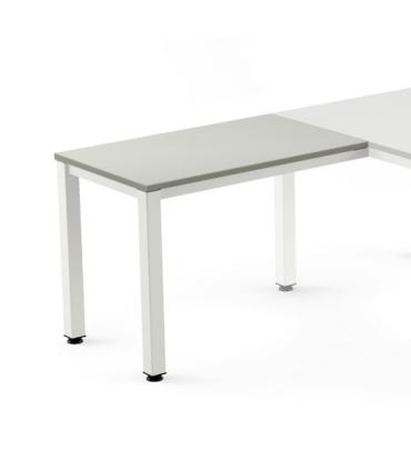 ALA PARA MESA SERIE EXECUTIVE 100X60 BLANCO/ GRIS ROCADA 2107AM02
