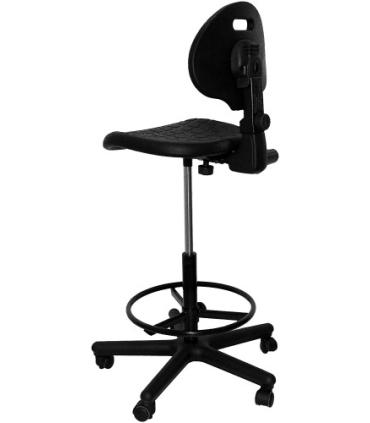 TABURETE MODELO PATERNA POLIURETANO NEGRO PIQUERAS Y CRESPO T31