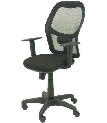 SILLA MODELO ALOCÉN MALLA NEGRA BRAZO REGULABLE ASIENTO BALI NEGRO PIQUERAS Y CRESPO 345SNBALI840B10