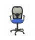 SILLA MODELO ALOCÉN MALLA NEGRA BRAZO REGULABLE ASIENTO BALI AZUL PIQUERAS Y CRESPO 345SNB229B10