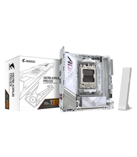 GIGABYTE X870I AORUS PRO ICE Placa base - Compatible con procesadores AMD Ryzen serie 9000, VRM de 8+2+1 fases, hasta 8400 MHz..