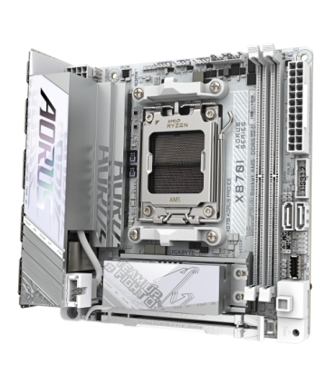 GIGABYTE X870I AORUS PRO ICE Placa base - Compatible con procesadores AMD Ryzen serie 9000, VRM de 8+2+1 fases, hasta 8400 MHz..