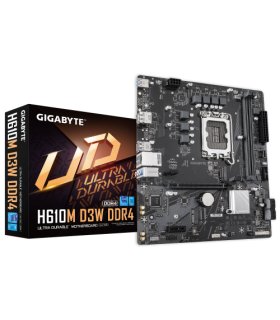 GIGABYTE H610M D3W DDR4 Placa base - Compatible con procesadores Intel Core de 14ª generación, VRM de 5+1+1 fases, hasta 3200 MH