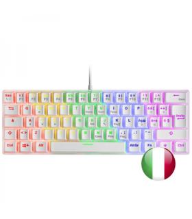 Mars Gaming MK60 Teclado Gaming Mecanico - Ultra-compacto 60% - Iluminacion RGB - Switches Antipolvo - Teclas Imborrables - Mult