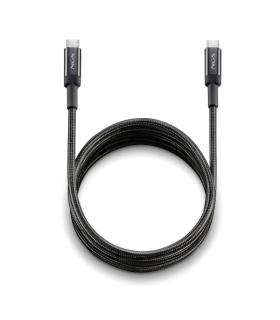 NGS Cable 2.0 USB-C Macho a USB-A Macho - Carga Ultrarapida hasta 65W - Longitud 2m - Color Negro