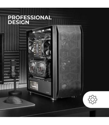 Mars Gaming MC-PRO2 Torre PC - 5 Ventiladores Ultra-Silenciosos - Soporte Refrigeracion Liquida - Ventana Cristal Templado - Col