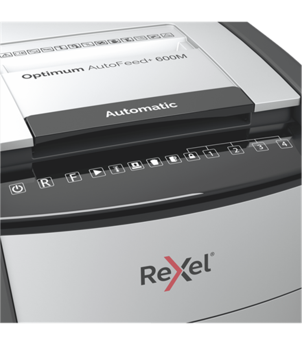 Rexel AutoFeed+ 600M triturador de papel Microcorte 55 dB 23 cm Negro, Gris