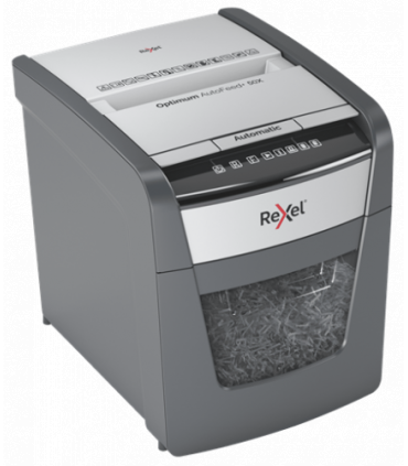Rexel Optimum AutoFeed+ 50X triturador de papel Corte cruzado 55 dB 22 cm Negro, Gris