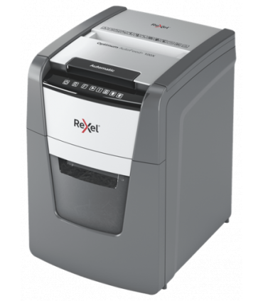 Rexel Optimum AutoFeed+ 100X triturador de papel Corte cruzado 55 dB 22 cm Negro, Gris