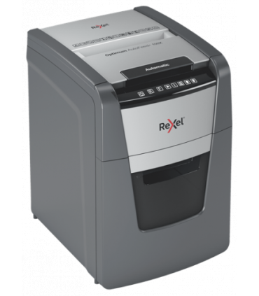 Rexel Optimum AutoFeed+ 100X triturador de papel Corte cruzado 55 dB 22 cm Negro, Gris