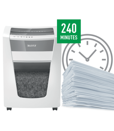 DESTRUCTORA LEITZ IQ OFFICE PRO P4, BLANCO/PLATA LEITZ 80060000