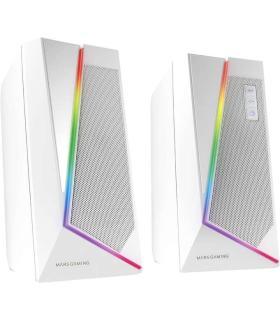 Mars Gaming Altavoces Impactantes 20W DSP RGB Bluetooth 5.0 - USB Alimentacion - Espacialidad Multi-Nivel - Iluminacion Dinamica