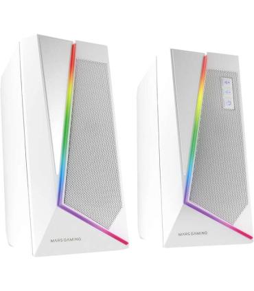Mars Gaming Altavoces Impactantes 20W DSP RGB Bluetooth 5.0 - USB Alimentacion - Espacialidad Multi-Nivel - Iluminacion Dinamica