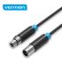 Vention Cable de Microfono XLR - Conectores Bañados en Oro - Conductor de Bronce Esmaltado - Color Negro