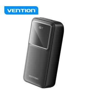 Vention Powerbank de Energia - 30000mAh - Carga Rapida 22.5W - USB-C/USB-A - Pantalla LED - Color Negro