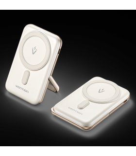 Vention Powerbank Inalambrico Magnetico 10000mAh - USB Tipo-C - Carga Rapida 20W - Entrada Wireless 15W - Material PC+ABS - Colo