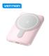 Vention PowerBank 5000mAh Magnetico Inalambrico - Carga Rapida 20W - USB-C Dual - Display Luminoso - Color Rosa