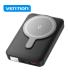 Vention Powerbank Inalambrico Magnetico 10000 mAh - Pantalla LED - Carga Rapida 22.5 W - USB-C/Lightning/USB-A - Color Negro
