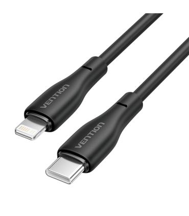 Vention Cable de Carga USB-C/Lightning - TPE Duradero - Transferencia 480Mbps - Alimentacion 3A - Potencia 27W - Color Negro