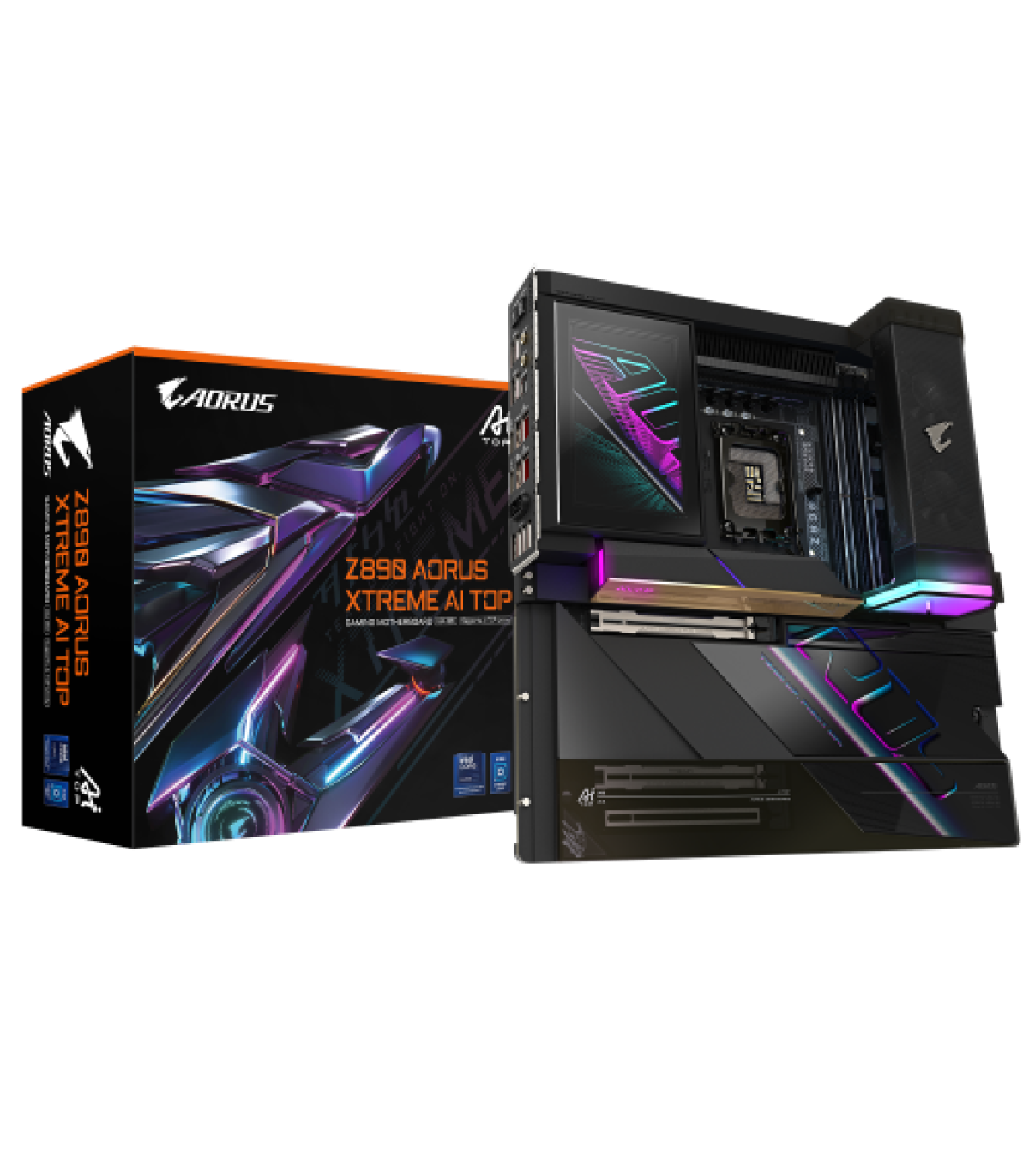 GIGABYTE Z890 AORUS XTREME AI TOP Placa Base - Compatible con CPUs Intel Core Ultra (Serie 2), VRM de 22+1+2 fases, hasta 9500MH