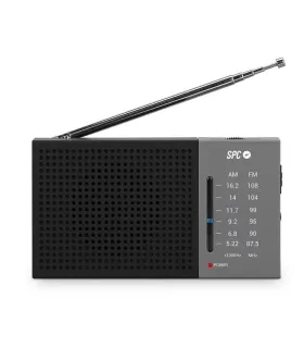 SPC Jetty Lite Radio Portatil Analogica FM/AM - Entrada Jack 3.5mm - Antena Telescopica - Alimentacion con Pilas - Color Negro/G