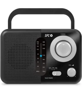 SPC Valdi Radio Portatil Analogica FM/AM 0.8W - Asa de Transporte - Entrada Jack 3.5mm - Antena Telescopica - Alimentacion AC..