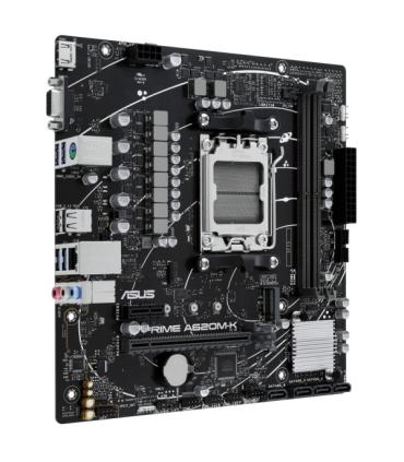 Asus Prime A620M-K Placa Base AMD AM5 2x DDR5 - HDMI, M.2, PCIe, 4x Sata III, USB 2.0, 3.2, RJ-45, VGA, Factor MicroATX