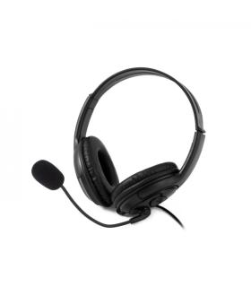 Coolbox CoolChat U1 Auriculares con Microfono - Diadema Ajustable - Almohadillas Acolchadas - Control de Volumen - Cable de 2m..