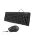 Coolbox KTR-01U Pack USB Teclado 105 Teclas + Raton 4 Botones - Uso Ambidiestro - Cable de 1.50m - Color Negro