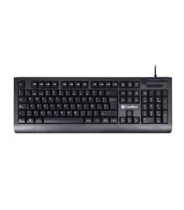 Coolbox TEC04DNI Teclado USB con Lector Inteligente de Tipo PC/SC 2.0 como DNIe o Tarjeta Sanitaria Española - Idioma Español ..