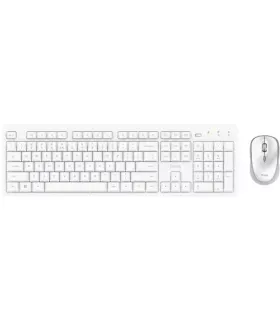 Trust Ody II Pack de Teclado USB Inalambrico, Teclas Multimedia y FN + Raton USB Inalambrico 800-1600DPI 3 Botones - Teclas y Bo