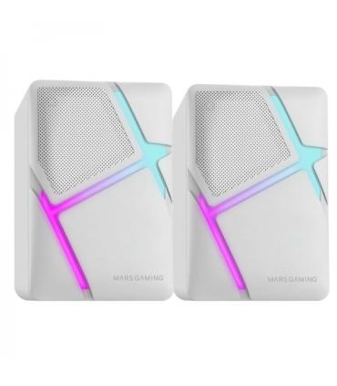 Mars Gaming MS-H Altavoces Compactos - Sonido Envolvente 10W - Iluminacion RGB Flow - Drivers Invertidos - Conexion Jack y USB..