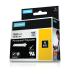 Dymo Rhino ID1-12 Cinta de Etiquetas Original para Rotuladora - Texto Negro sobre Fondo Transparente - Ancho 12mm x 5.5 metros..