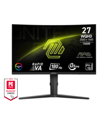 MSI MONITOR MAG 275CQRF QD E2. 27". CURVO 1500R. 2560X1440. 180HZ. NEGRO