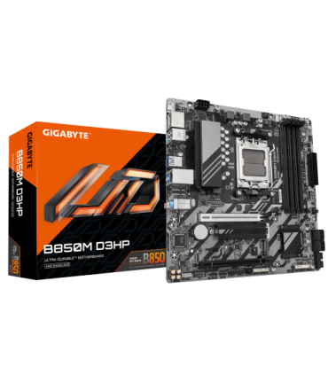 GIGABYTE B850M D3HP Placa Base - Procesadores AMD Ryzen Serie 9000, 5+2+2 fases VRM digitales, hasta 8200MHz DDR5 (OC), 1xPCIe..