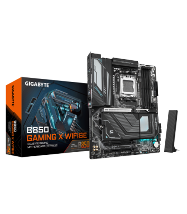 GIGABYTE B850 GAMING X WIFI6E Placa Base - Procesadores AMD Ryzen Serie 9000, VRM digital de 12+2+2 fases, hasta 8200MHz DDR5 (O