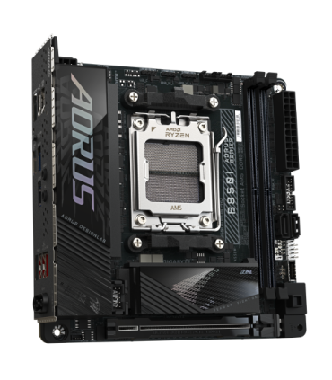 GIGABYTE B850I AORUS PRO Placa Base - Compatible con procesadores AMD Ryzen Serie 9000, VRM digital de 8+2+1 fases, hasta 8400MH