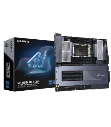 PLACA GIGABYTE W790 AI TOP,INTEL,LGA4677,W790,8DDR5,ECC R-DIMM,2DPIN+2THUNDERBOALT,2TB,8SATA+2M.2,8USB 3.2+2USB4,LAN10GB+WIFI7+B